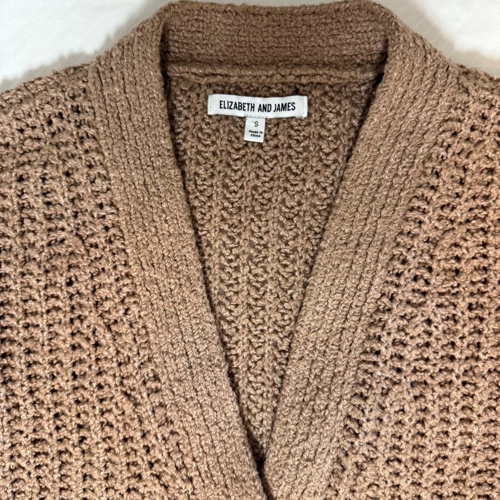 Elizabeth and James Women's brown Cottagecore Cozy cardigan sweater